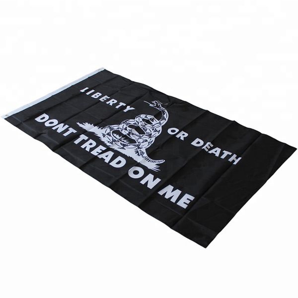 3x5 Liberty Or Death Flag 150x90cm, трафаретная печать баннеры реклама двойной сшитый, открытый крытый использование, падение доставка