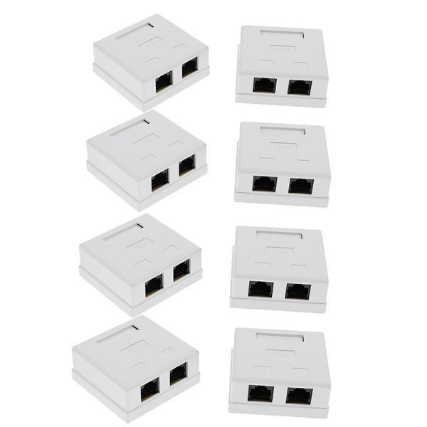 

8 шт cat6 двухпортовый surface mount outlet box rj45 лицевая панель с backbox combo