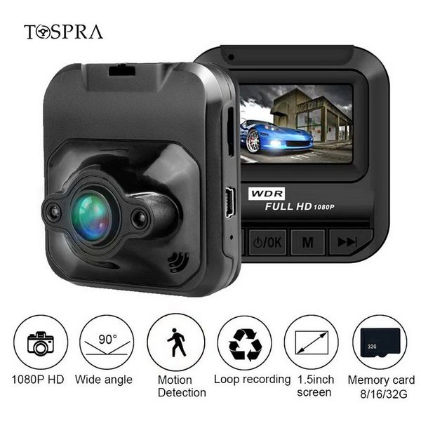 

tospra 1.5inch mini car dvr dash camera dashcam full hd 1080p video registrator recorder camera video recording night vision