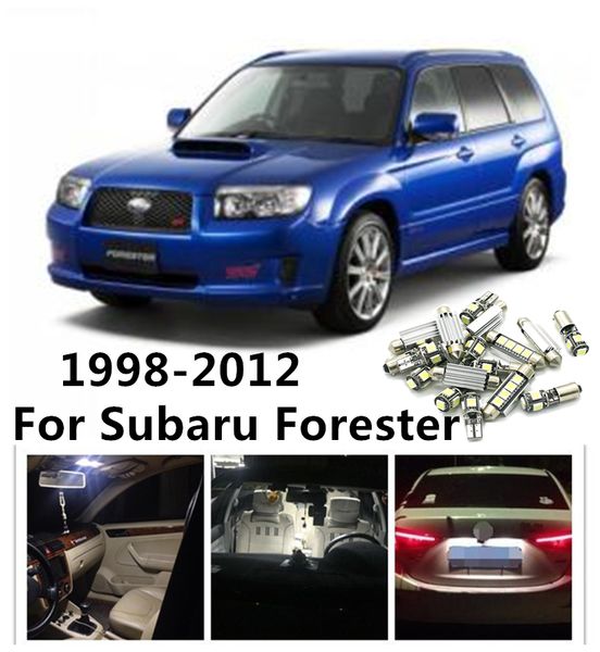 

360lahl 8pcs white car led light bulbs interior package kit for forester 1998-2012 dome lights map lights