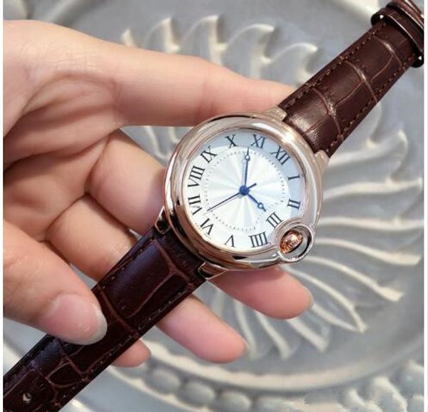 

fashion watch for women/man lovers genuine leather wristwatches silver/rose gold many colors lady watches wristwatches #668, Slivery;brown