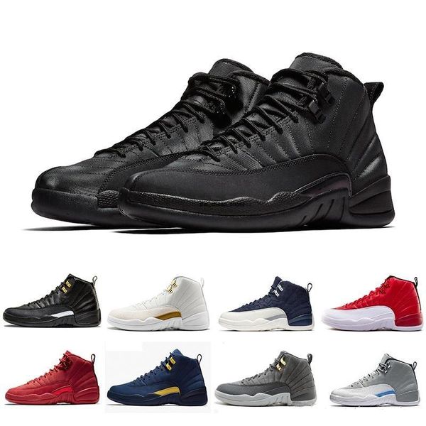 

fashion 12s premium deep royal blue suede 12s black nylon basketball shoes men sports shoes sneakers boots