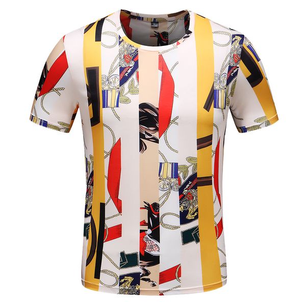 

summer new designer casual short-sleeved t-shirt european and american men's fashion luxury brand logo men's high-quality trend t, White;black