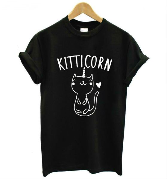 

womens tshirt womens clothing kitticorn kitten unicorn cat women tshirt casual hipster funny t shirt for girl tumblr drop ship ba53, White