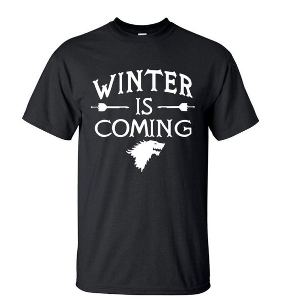 

Mens Letter Printed Game of Thrones Winter Is Coming T-Shirt 2016 Summer Hip Hop Short Sleeve O-Neck Tee Fashion Streetwear Tops