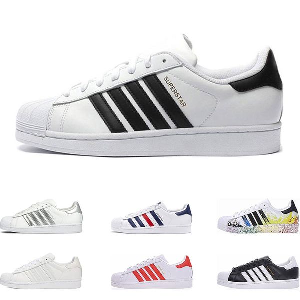 

2019 Originals superstars casual shoes Designer for men women black white gold green red super star fashion mens flat sneakers size 36-44