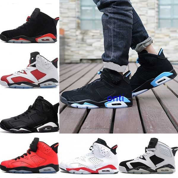 

chaussures mens 6 basketball shoes 6s trainers unc black cat infrared red 23 carmine maroon sports designer sneakers zapatos size 41-47