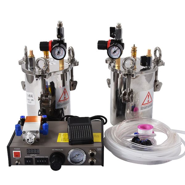 

my-2000 glue dispenser equipment accurate automatic glue dispensing machine ab filling machine with 2pcs 3l pressure tanks