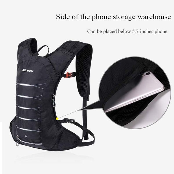 

sireck 3l outdoor camping backpack 2l water bag sport hydration pack climbing hiking running bike cycling water backpack bladder