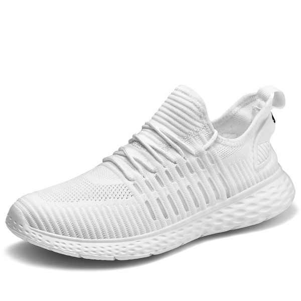 

skyaxmoto new sneakers men flat breathable casual male footwear light big size tenis masculino adulto support dropshipping 36-47, Black