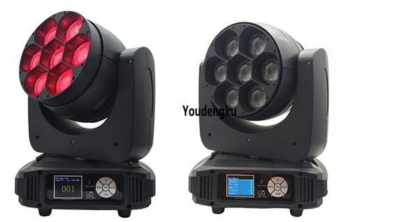 8 peça OSRAM Moving Head Zoom DMX 7X40W RGBW 4IN1 Zoom LED Mini Beam Lavagem Móvel cabeça de palco