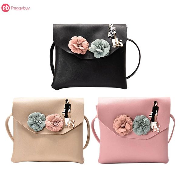 

pu leather mini handbag women elegant flower clutch vintage flap fashion purse messenger bag square girl crossbody shoulder bag