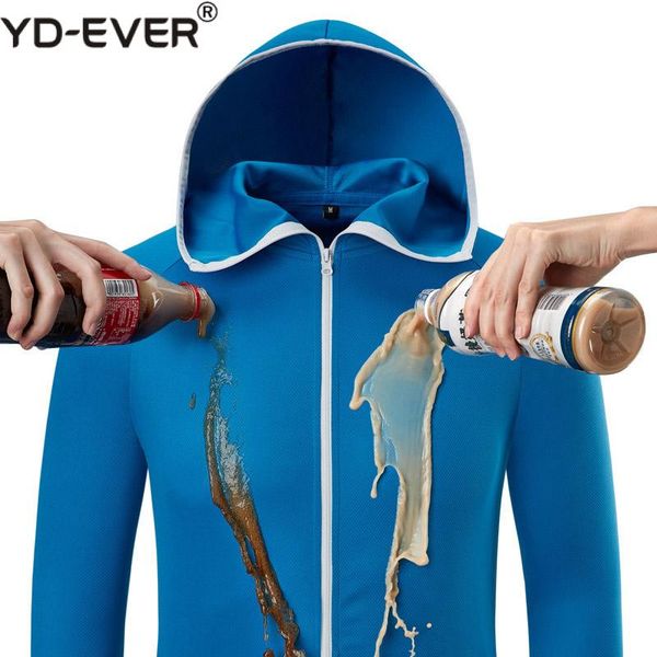 

summer waterproof hoodie jacket men quick dry lightweight skin coat casual thin breathable ice silk outwear clothes, Black;brown
