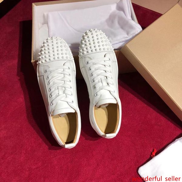 

fashion designer spikes flats shoes shoes for women mens luxury party lovers genuine leather sneakers w03