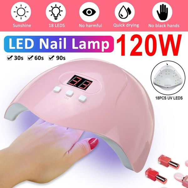 

sunx3 120w nail dryer lcd display led dryer nail lamp uv 18 led lamp for curing-gel polish auto sensing for nails