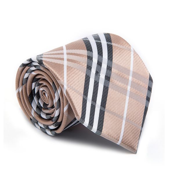 

men's fashion striped silk beige tie 0044, Blue;purple