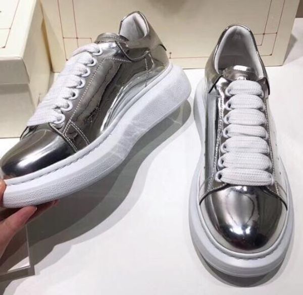 

марка классического платформы дизайнер кроссовки мужчины женщина мода лучшее качество белой кожа низкого top спорт кроссовки плоские туфли 3, Black