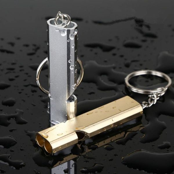 

emergency survival whistle keychain aluminum alloy outdoor camping hiking accessory tools