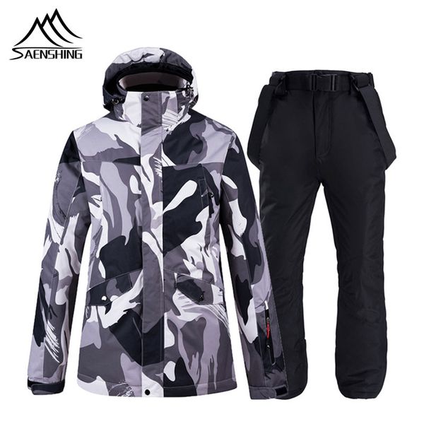 

saenshing ski suit men thermal winter ski suit men jacket and trouses windproof female outdoor sport snowboarding coat