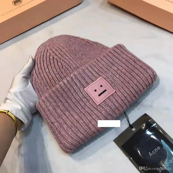 

designer hat hip hop casual european and american fashion street knit hats men and women embroidery hats winter new smiling face, Blue;gray