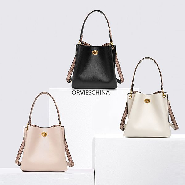 

designer 2020 new hippie bucket bag small wide shoulder strap vertical korean version of joker fashion shoulder messenger bag