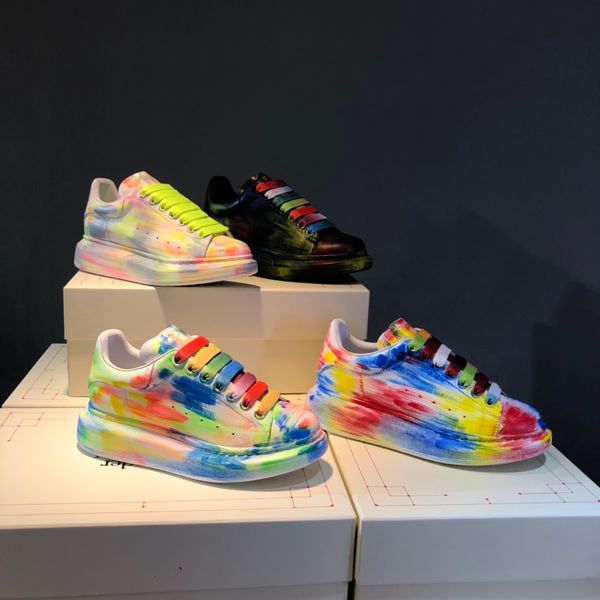 

wholesale men&womens fluorescent graffiti design sneaker,4colors for chosen,also have many other design on our website or ins, Black