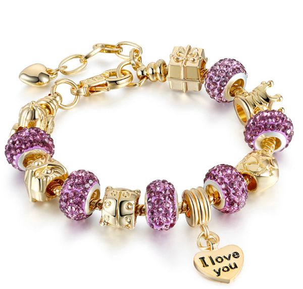 

in stockamazon's gold soft clay bracelet is full of diamond beads. bracelet is a large hole bead, Golden;silver