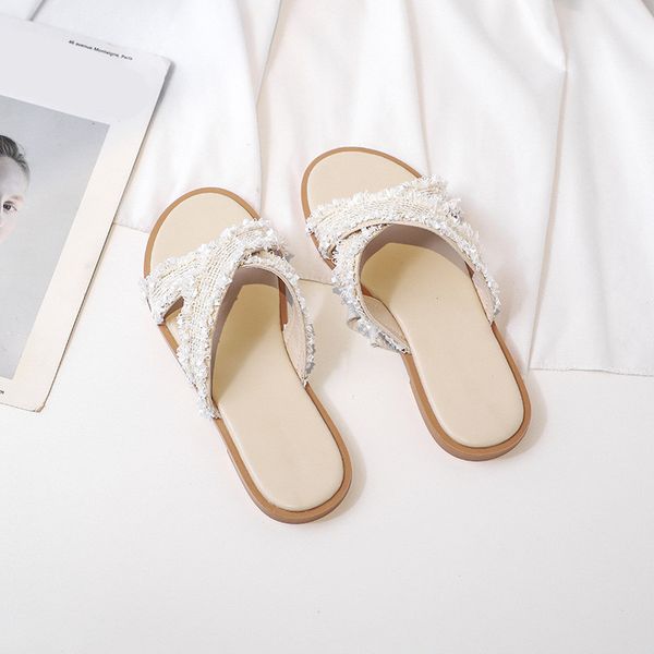 

тапочки повседневная обувь женщина 2020 slipers женщин lady low новенькая soft flat слайды pu резиновые скандалы ткань основные рим, Black