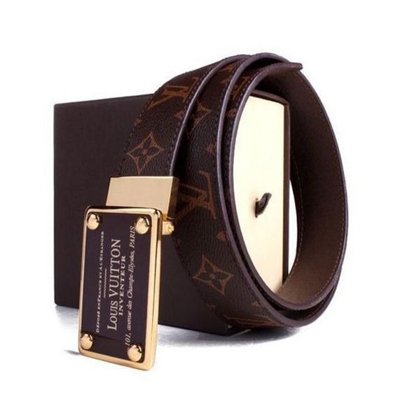 

mens and women belt with fashion big buckle real leather belts belts, Black;brown