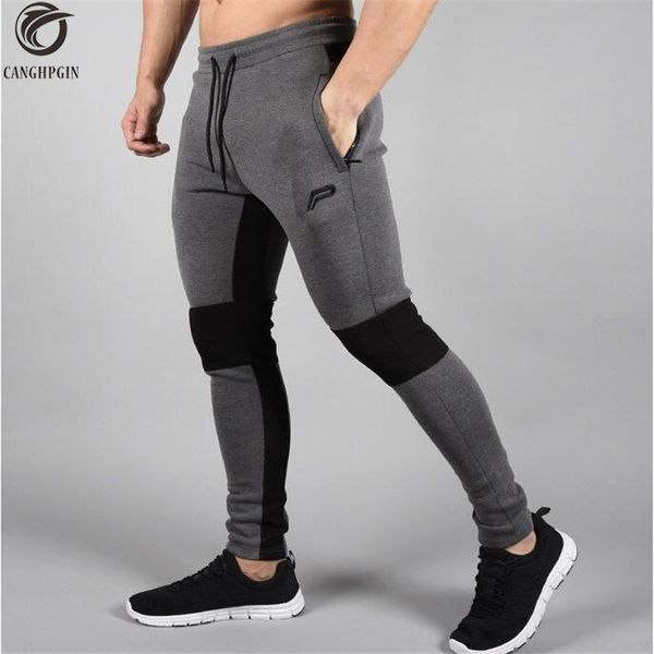 

2018 new running tights men joggers compressed pants gym men's bodybuilding pants sports skinny legging sportswear long trousers, Black;blue
