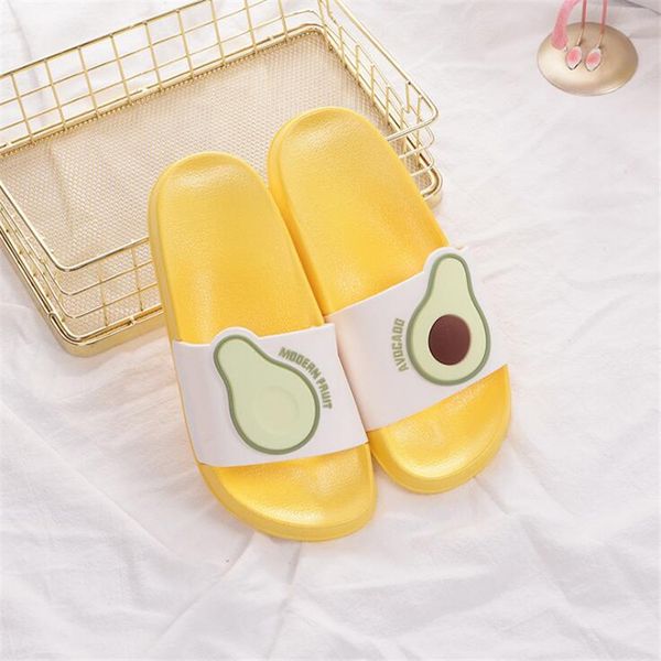 

new cartoon avocado slippers home indoor summer slippers women's shoes outdoor sandals fruit s04, Black
