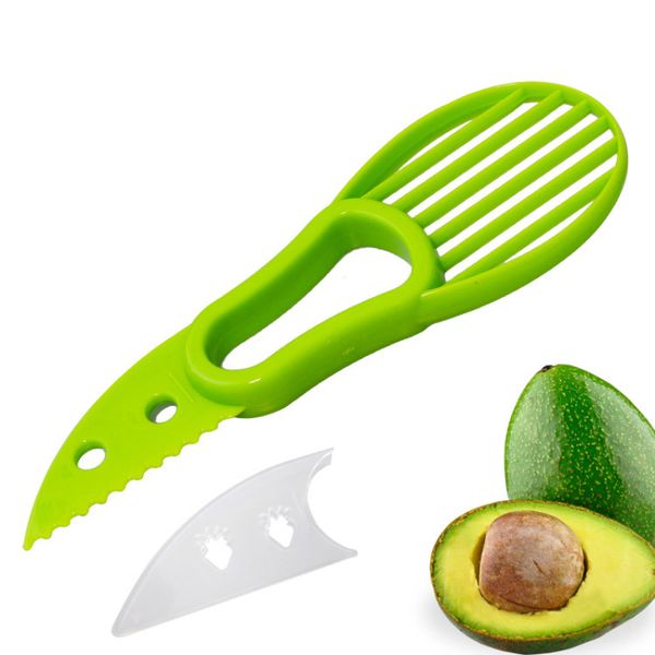 

3 pcs avocado slicer corer shea butter fruit peeler cutter tools divider plastic kitchen vegetable knife kitchen accessories