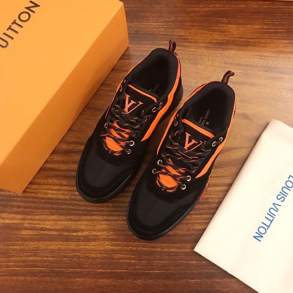 

fast delivery new men's luxury sports casual shoes fashion brand winter design classic pattern wear-resistant anti-skid platform kfs, Black