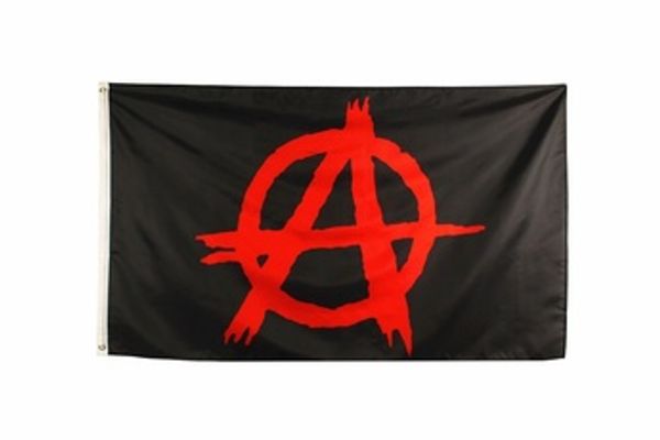 3x5 pés 90X150cm Anarcho Anarchy Red Flag atacado preço de fábrica 100% poliéster