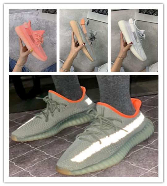 

2020 desert sage clay sesame true form hyperspace men women running shoes kanye west beluga 2.0 orange bred v2 sports sneakers size36-46