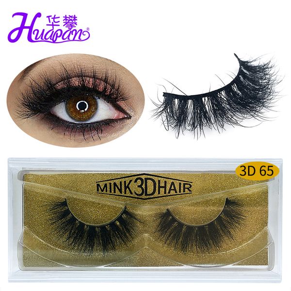 

New Brand HUAPAN 3D Mink Eyelashes Eyelashes Eye Lash Extension Sexy Eyelash Full Strip Eye Lashes Gold Package