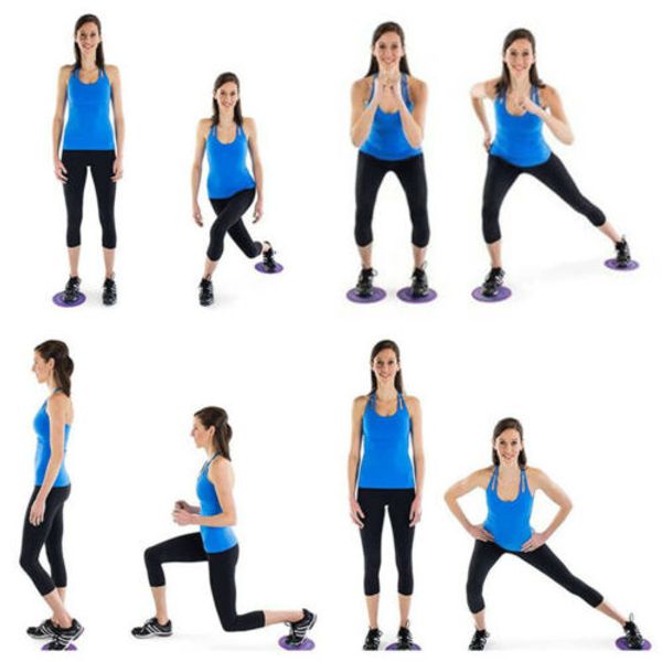 

2pcs скользя диски slider фитнес диск упражнение раздвижная пластина для йоги gym брюшной основной учебной тренажеры