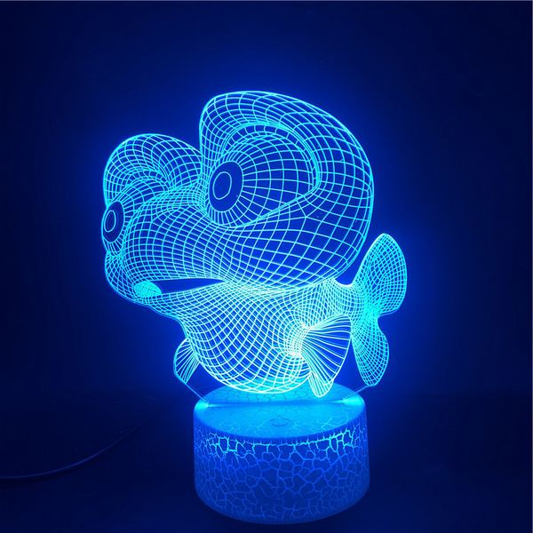 

atmosphere 3d lamp cartoon image large ecofish pretty gift battery powered the alarm clock base usb led night light lamp