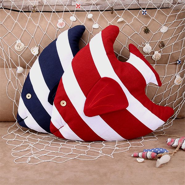 

new style sailor fish decorative cushion 3d throw pillow with inner home decor sofa car bed emulational toys as kids gift