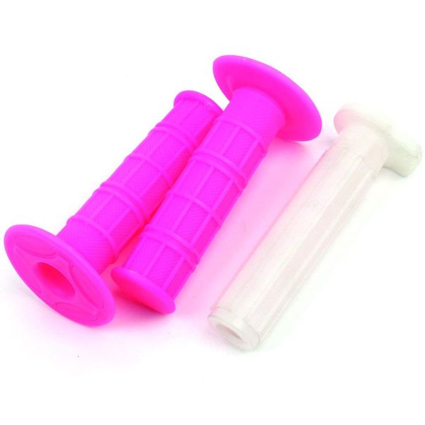 

motorcycle 22mm 7/8 motorcycle handle grips + throttle sleeve super soft rubber anti-slide hand grips pink motorbike accessories