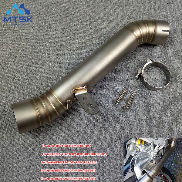 

motorcycle exhaust contact middle mid link pipe connector for aprilia rsv4 factory aprc 2012 2013 2014 2015 100% brand new