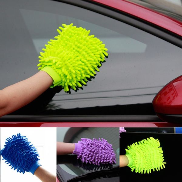

car cleaning gloves microfiber chenille washing gloves coral fleece anthozoan car sponge wash cloth car care cleaning 21*16cm fa2819