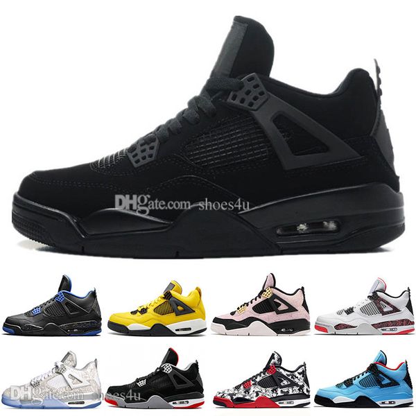 

bred 4 4s what the cactus jack laser wings mens basketball shoes denim blue eminem pale citron men sports designer sneakers