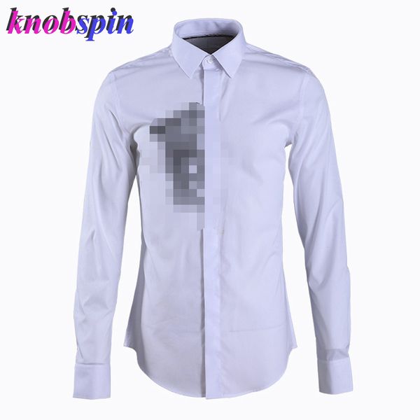 

brand shirt men 2019 solid color turn-down collar long sleeve shirts for men high quailty cotton chemise homme plus size 4xl, White;black