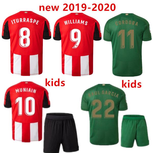 

New 19 20 athletic bilbao club home occer jer ey 2019 2020 aduriz william ola muniain occer hirt man kid kit football uniform