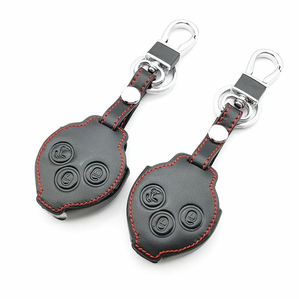 

fashion men genuine leather car key bag cover case key holder chain for mercedes smart city roadst 3 buttons