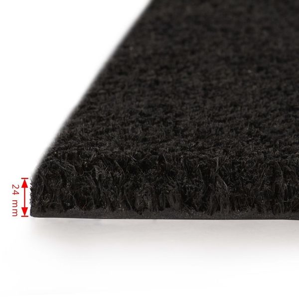 

doormat coconut fiber 24 mm 100 x 300 cm black other home textile
