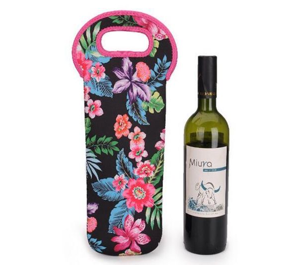 Acheter Personnalisé Bière Verre à Vin Simple Néoprène Bouteille Refroidisseur De Poches Titulaire Couverture Sac Bouteille Deau Ma Bouteille 750 Ml