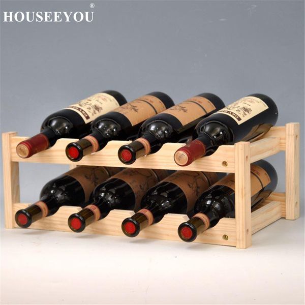 

wood household wine rack classical 8 bottle wine holder mount wooden bottle storage rack bar display shelf drinking holder