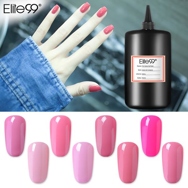 

elite99 250ml pink nail gel polish soak off uv & led lamp long lasting varnish base coat manicure, Red;pink